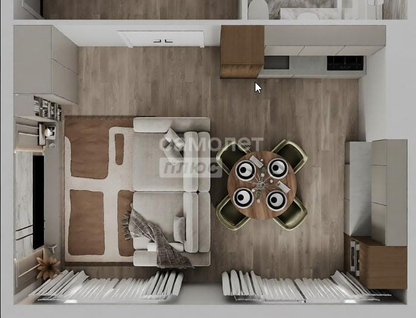 1-к. квартира, 38,6&nbsp;м²