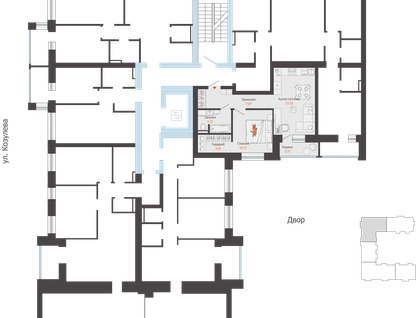 2-к. квартира, 46&nbsp;м²