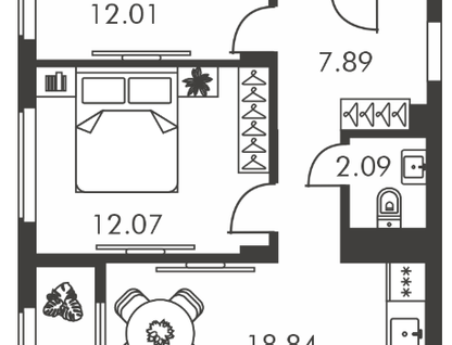 3-к. квартира, 58,5&nbsp;м²
