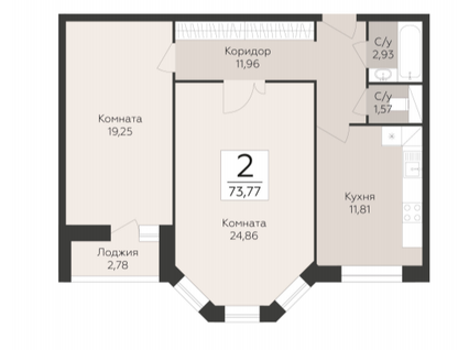 1-к. квартира, 43,4&nbsp;м²