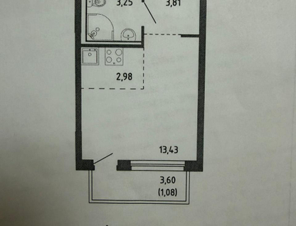 Студия, 25 м²
