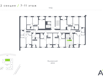 Студия, 27 м²