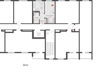 1-к. квартира, 31&nbsp;м²