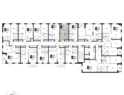 Студия, 21&nbsp;м²