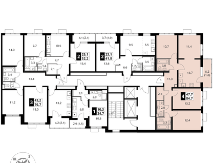 4-к. квартира, 84&nbsp;м²