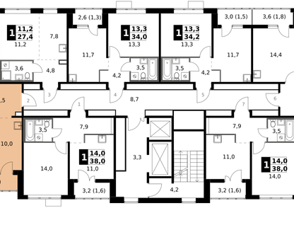 2-к. квартира, 51 м²