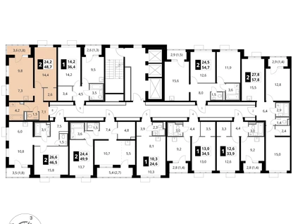 2-к. квартира, 48&nbsp;м²