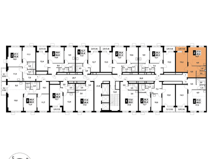 2-к. квартира, 45&nbsp;м²