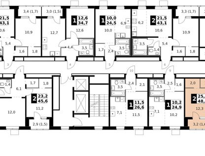 2-к. квартира, 49&nbsp;м²