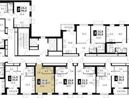 Студия, 23&nbsp;м²