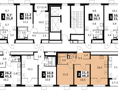 2-к. квартира, 49&nbsp;м²