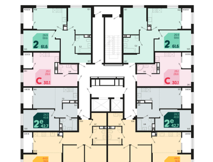 Студия, 44&nbsp;м²