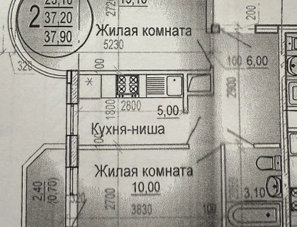 2-к. квартира, 38&nbsp;м²