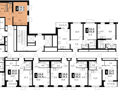 2-к. квартира, 47&nbsp;м²