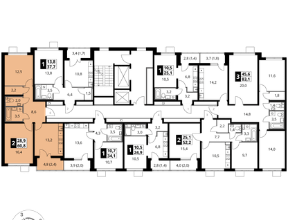 2-к. квартира, 60&nbsp;м²