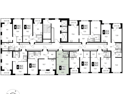Студия, 24&nbsp;м²