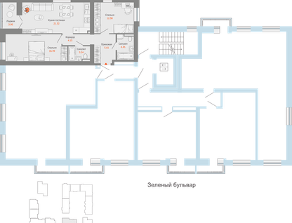 3-к. квартира, 70&nbsp;м²