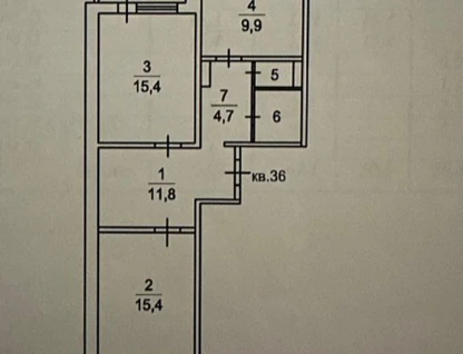 2-к. квартира, 61,2&nbsp;м²