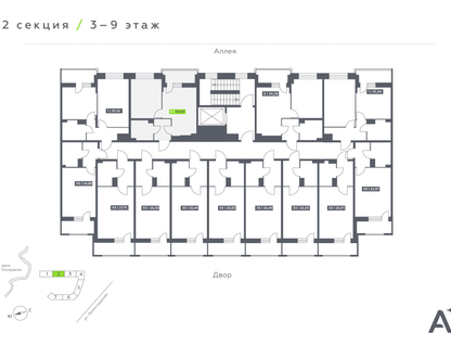 Студия, 34 м²