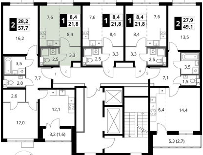 Студия, 21 м²