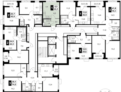 Студия, 22&nbsp;м²