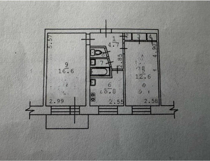2-к. квартира, 44,1&nbsp;м²