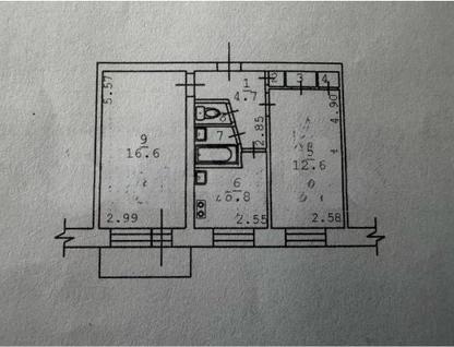 2-к. квартира, 44,1&nbsp;м²