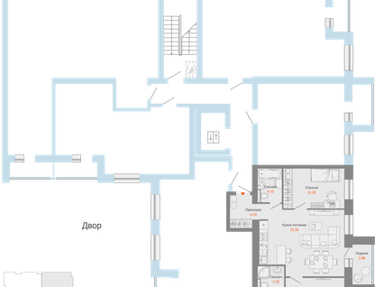 3-к. квартира, 68&nbsp;м²