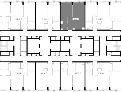1-к. квартира, 41 м²