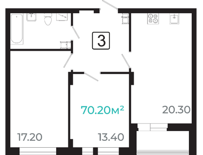 3-к. квартира, 68,3&nbsp;м²