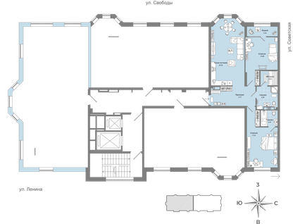 3-к. квартира, 80 м²
