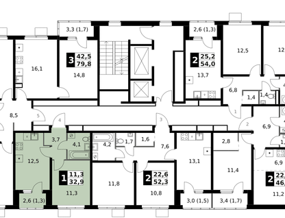 1-к. квартира, 32&nbsp;м²