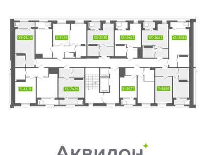 2-к. квартира, 51 м²