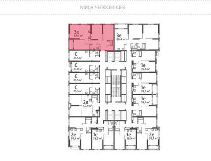 3-к. квартира, 87&nbsp;м²