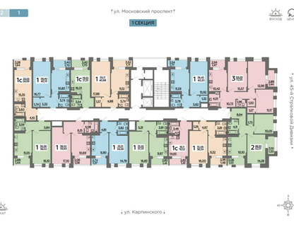 1-к. квартира, 40&nbsp;м²