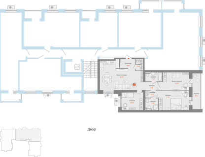 4-к. квартира, 97&nbsp;м²