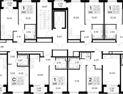 2-к. квартира, 44&nbsp;м²