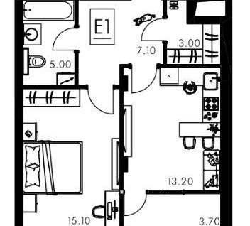 2-к. квартира, 47,1&nbsp;м²