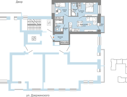 3-к. квартира, 58&nbsp;м²