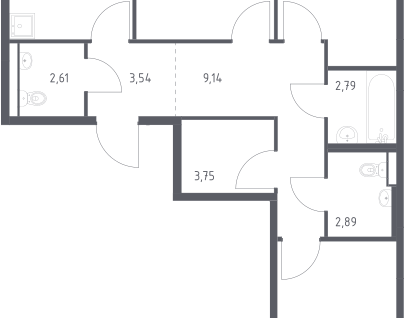 3-к. квартира, 78,5&nbsp;м²