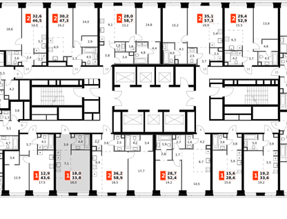 Студия, 33&nbsp;м²