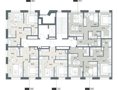1-к. квартира, 39&nbsp;м²