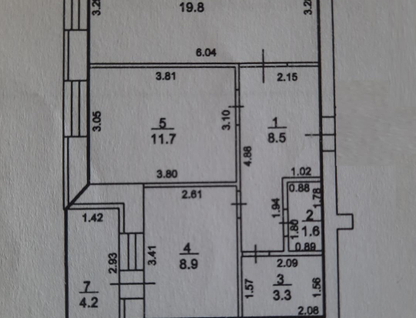 2-к. квартира, 53,8&nbsp;м²