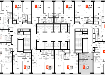 Студия, 32&nbsp;м²