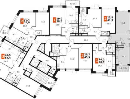 3-к. квартира, 76&nbsp;м²