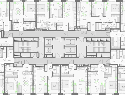 2-к. квартира, 61&nbsp;м²