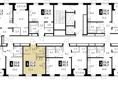 Студия, 26 м²