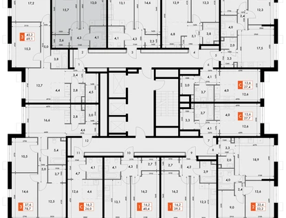1-к. квартира, 39&nbsp;м²