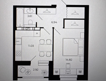 1-к. квартира, 37,9&nbsp;м²