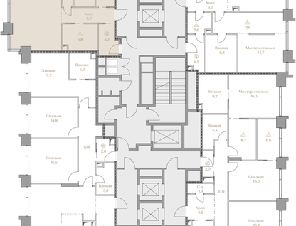 2-к. квартира, 123&nbsp;м²